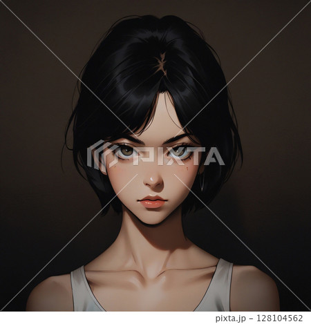 美しい少女　AI生成素材 128104562