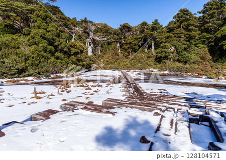 雲上の楽園 世界自然遺産小花之江河 屋久島(冬 雲上の楽園 世界自然遺産小花之江河 屋久島(冬 128104571