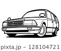 懐かしめ国産ワゴン ぬり絵風 自動車イラスト 懐かしめ国産ワゴン ぬり絵風 自動車イラスト 128104721