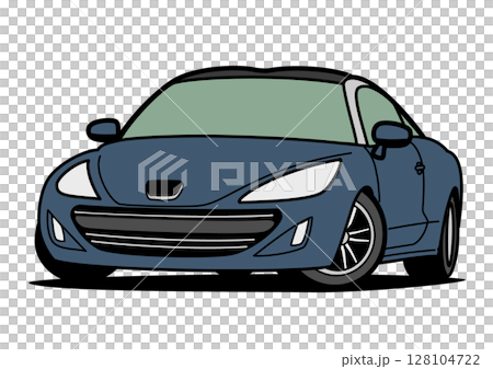法國轎跑車藍色車圖 128104722