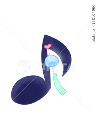 風鈴の付いた音符 128104966