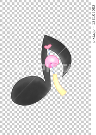 Musical notes with wind chimes 128105002