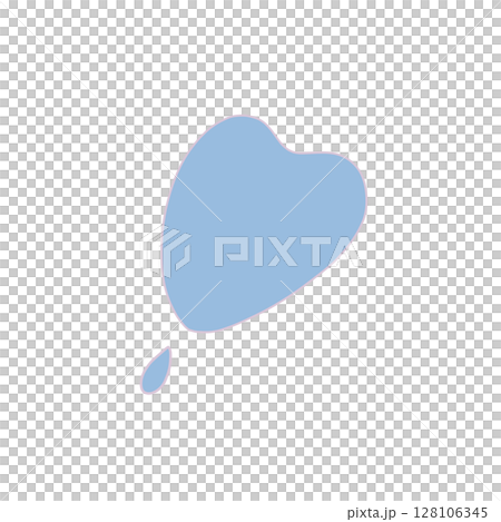 手描きのビックリマーク - ハート型(柔らかい青 × 柔らかいラベンダー色) 手描きのビックリマーク - ハート型(柔らかい青 × 柔らかいラベンダー色) 128106345