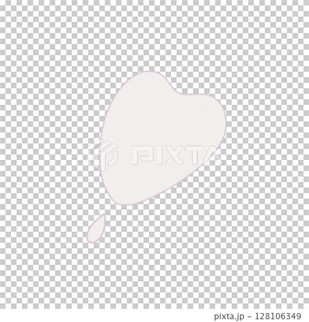 手描きのビックリマーク - ハート型(ミルキーホワイト × 柔らかいラベンダー色) 手描きのビックリマーク - ハート型(ミルキーホワイト × 柔らかいラベンダー色) 128106349