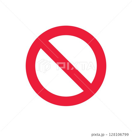 No entry sign or stop symbol No entry sign or stop symbol 128106799