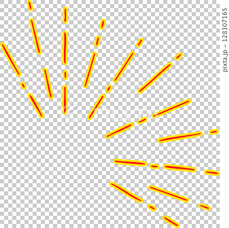 目立つ集中線。半円 128107165