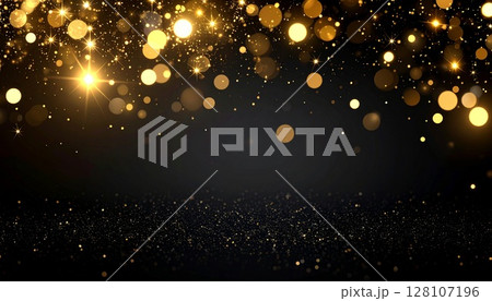 ラグジュアリーなブラック背景コピースペース素材 128107196