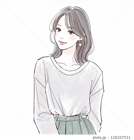 女性・女の子のイラスト素材 128107531
