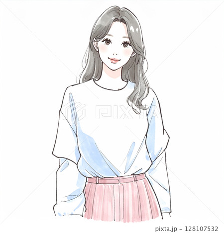 女性・女の子のイラスト素材 128107532