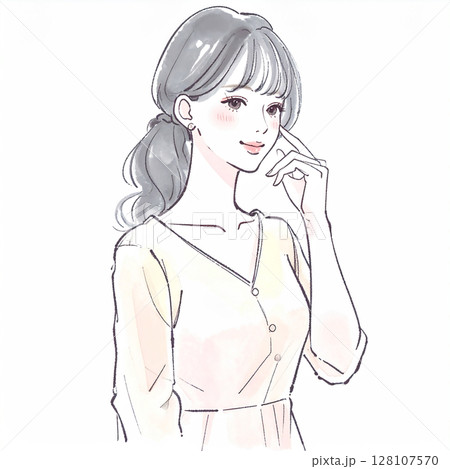 女性・女の子のイラスト素材 女性・女の子のイラスト素材 128107570