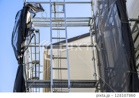 戸建て家屋の外壁修繕工事 外壁 外張り断熱リフォーム 戸建て家屋の外壁修繕工事 外壁 外張り断熱リフォーム 128107860