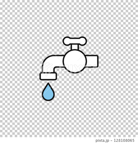 水龍頭和水簡單向量圖示插畫素材 水龍頭和水簡單向量圖示插畫素材 128108065