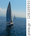 Regatta in the sea near the city of Piraeus, Greece. 128109593
