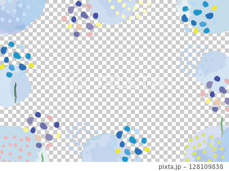 用水彩畫的煙火日本夏天美麗的框架材料 128109838