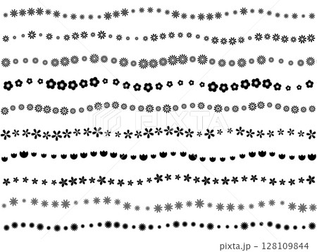 飾り罫〈花〉　D-1 128109844