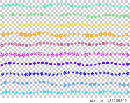 裝飾邊框〈花〉 D-3 128109846