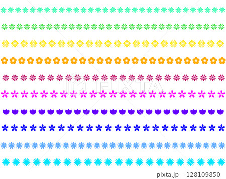 飾り罫〈花〉　E-3 128109850