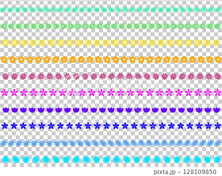 飾り罫〈花〉　E-3 128109850