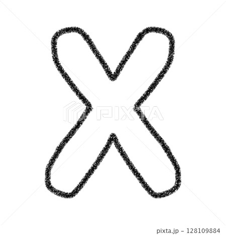 アルファベットX 手書き文字 かわいい 素材 黒 イラスト 素材 アイコン クレヨン風 アルファベットX 手書き文字 かわいい 素材 黒 イラスト 素材 アイコン クレヨン風 128109884