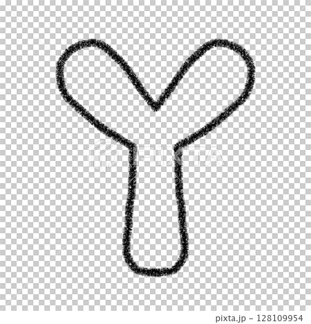 字母Y手寫字母可愛素材黑色插畫素材圖示蠟筆風格 128109954
