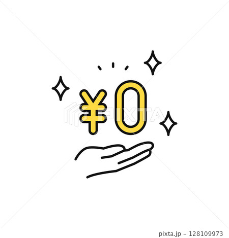 手数料無料のシンプルなベクターアイコンイラスト素材 128109973