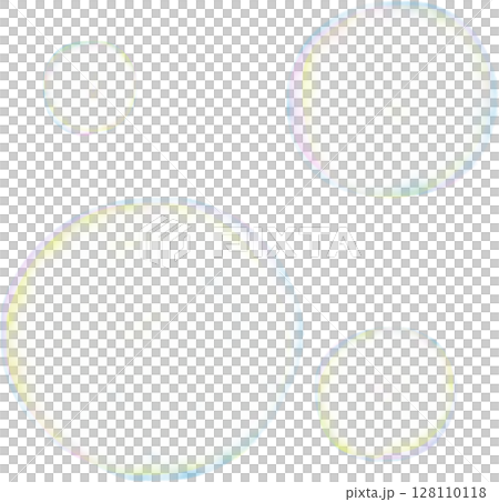 水彩のシャボン玉の背景イラスト 128110118