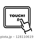 タブレットをタッチしているシンプルなアイコン 128110619