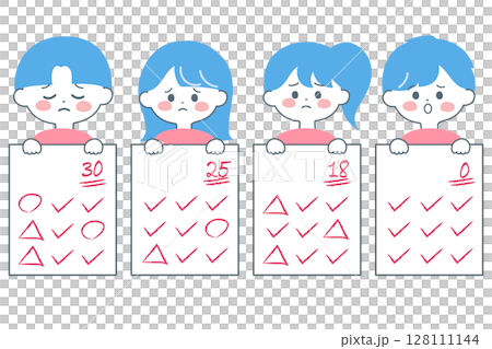 孩子們因低考試成績而感到失望的插圖 128111144