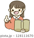 指を指している女の子 128111670