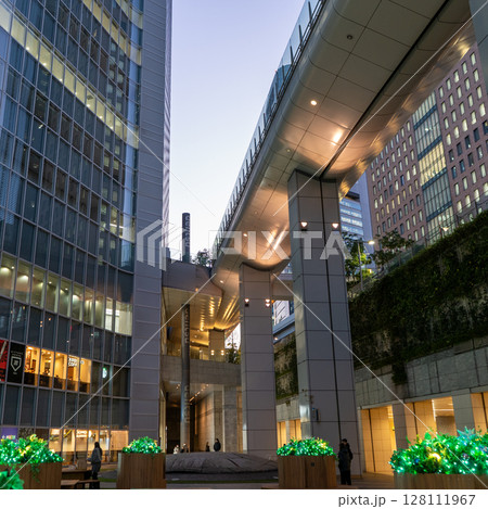 東京都港区 夕方の汐留の風景 東京都港区 夕方の汐留の風景 128111967