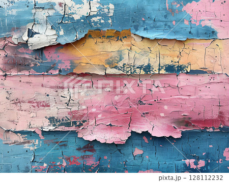 Colorful Texture Paint Background Creative Asbtract Art Concrete Wallpaper. AI Generated. 128112232