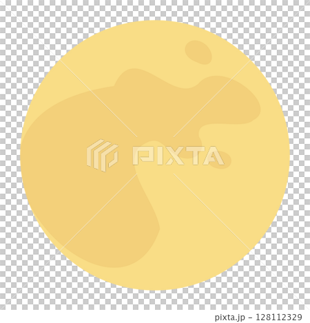 Simple illustration material of moon viewing and full moon Simple illustration material of moon viewing and full moon 128112329