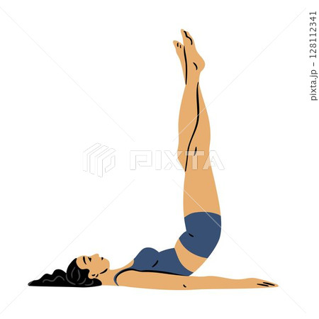Young woman doing gymnastics Young woman doing gymnastics 128112341