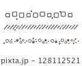 おしゃれなライン3点セットイラスト/WEBや印刷物向け線画イラスト 128112521