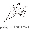 クラッカーのイラスト素材／お祝い・パーティーを盛り上げる線画イラスト 128112524