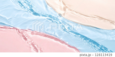 みずみずしい3色の美容成分みたいな水分のイメージ画像 128113419