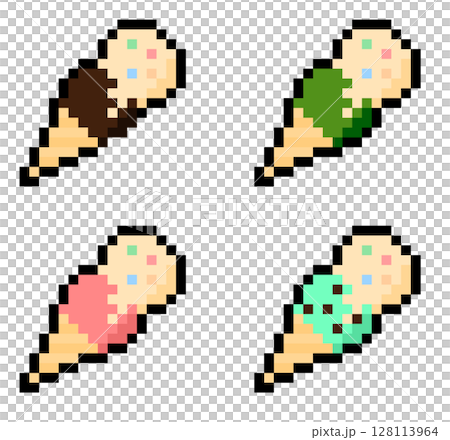 冰淇淋像素藝術 冰淇淋像素藝術 128113964