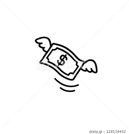 浪費の線画アイコン、ドル、イラスト、素材、資料作り、背景なし 浪費の線画アイコン、ドル、イラスト、素材、資料作り、背景なし 128114432