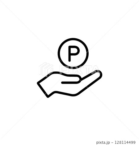 ポイ活の線画アイコン、ビジネス、イラスト、素材、資料作り、背景なし ポイ活の線画アイコン、ビジネス、イラスト、素材、資料作り、背景なし 128114499