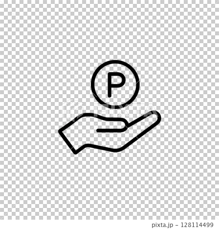 Point activity line drawing icon, business, illustration, material, document creation, no background Point activity line drawing icon, business, illustration, material, document creation, no background 128114499