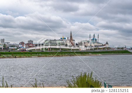 Cityscape of the embankment of the city of Kazan and the Kazan Kremlin. Russia Cityscape of the embankment of the city of Kazan and the Kazan Kremlin. Russia 128115251