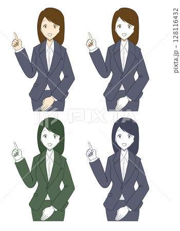 案内する女性会社員 案内する女性会社員 128116432