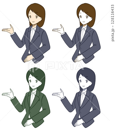 案内する女性会社員 128116433
