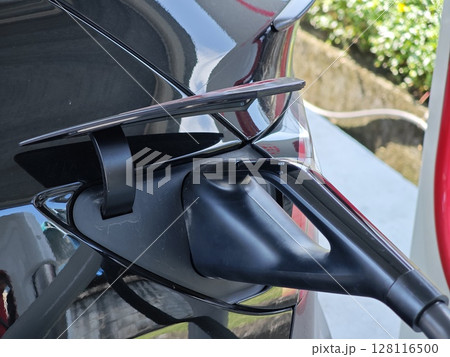 EV charging station for electric car. EV charging station for electric car. 128116500