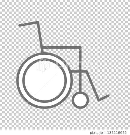 Simple wheelchair vector icon_1 128116683
