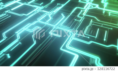 Abstract digital background featuring interconnected dots and lines 128116722
