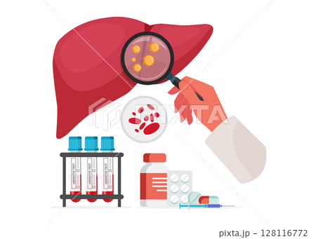 Liver health medical concept stock illustration Liver health medical concept stock illustration 128116772