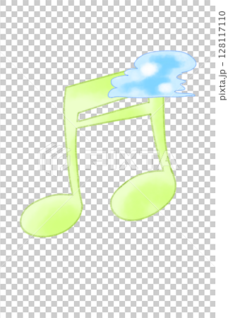 雲の付いた音符 128117110
