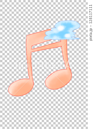 雲の付いた音符 雲の付いた音符 128117111