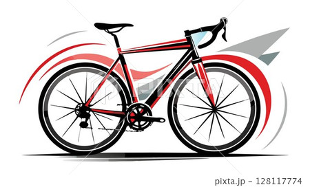 The image portrays a collection of racing bikes, highlighting their lightweight frames, aerodynamic designs, and high-performance components, creating a visually appealing and versatile image suitabl 128117774